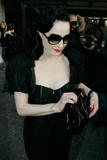 Dita Von Teese leaves after attending the Christian Lacroix Fashion show during Paris Fashion Week Spring-Summer 2008