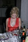 Scarlett Johansson cleavage red dress in Venice